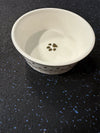 Fido's Diner Pet Bowl in White/Gold- Assorted Sizes Indiana Pet Supply