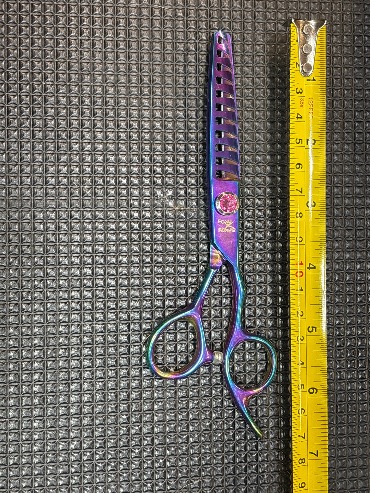 6" Foxy Roxy Brand Chunkers with oil spill coloring and 11 teeth 