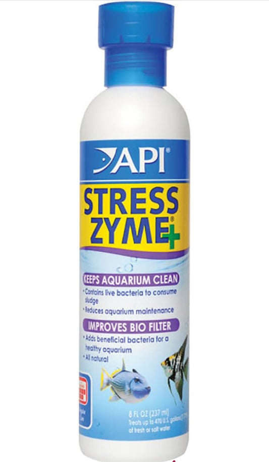 API STRESS ZYME Bacterial cleaner, Freshwater and Saltwater- 4oz