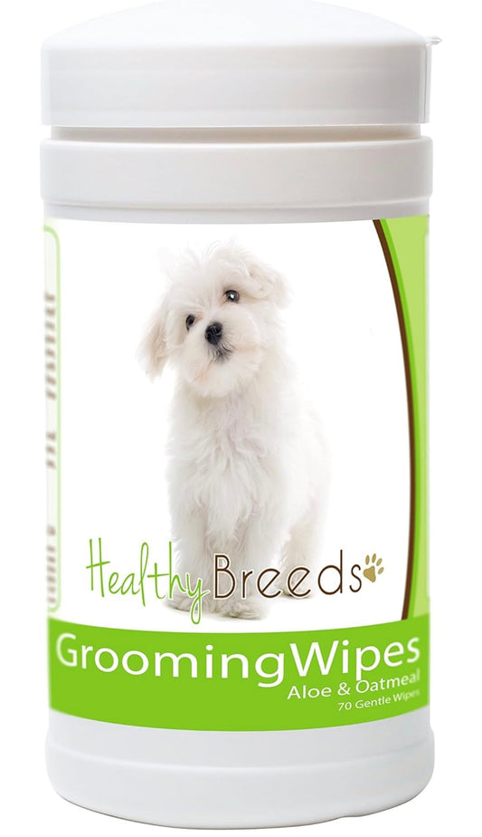 Healthy Breeds Maltese Grooming Wipes 70 Count