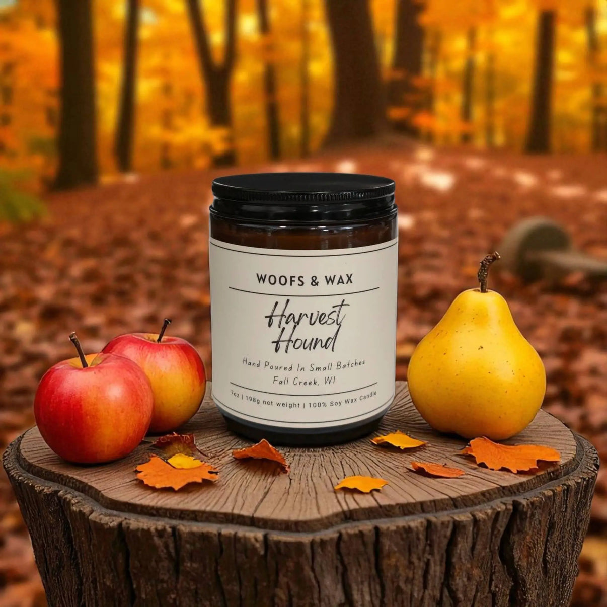 Harvest Hound Candle - 7oz 100% Soy Woofs & Wax
