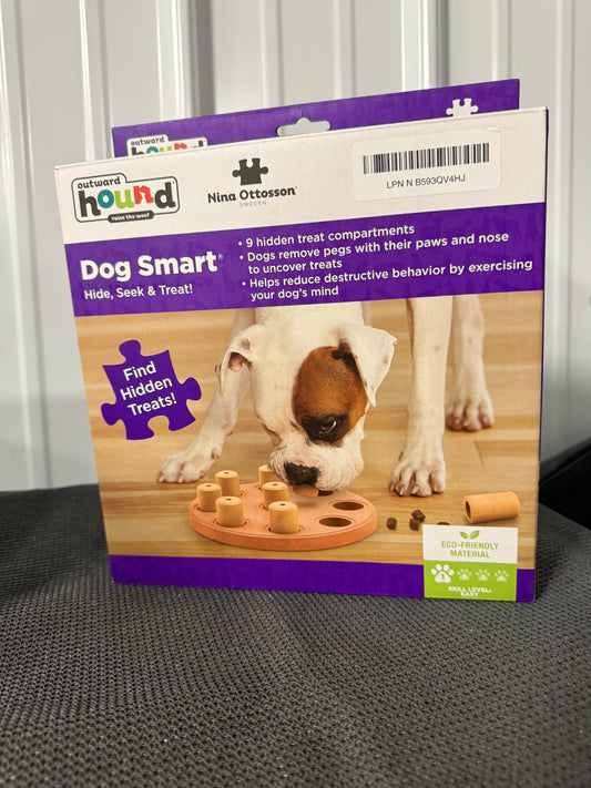 Outward Hound by Nina Ottosson Dog Smart Treat Puzzle Enrichment Toy, Level 1 Beginner, Orange, Composite