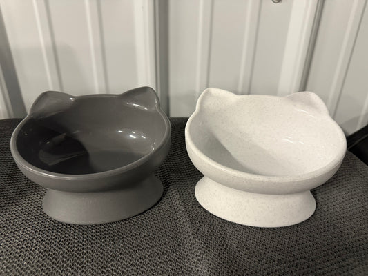 Kitty City Raised Cat Ear Bowls, Small Bowls 2pk (Modern)