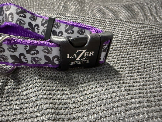 LaZer Brite Purple Reflective Butterfly Collar- Lg