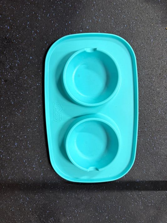 GORILLA GRIP Slip Resistant, Raised Edges, Silicone Feeding Mat- Fits 2 Cup Bowls
