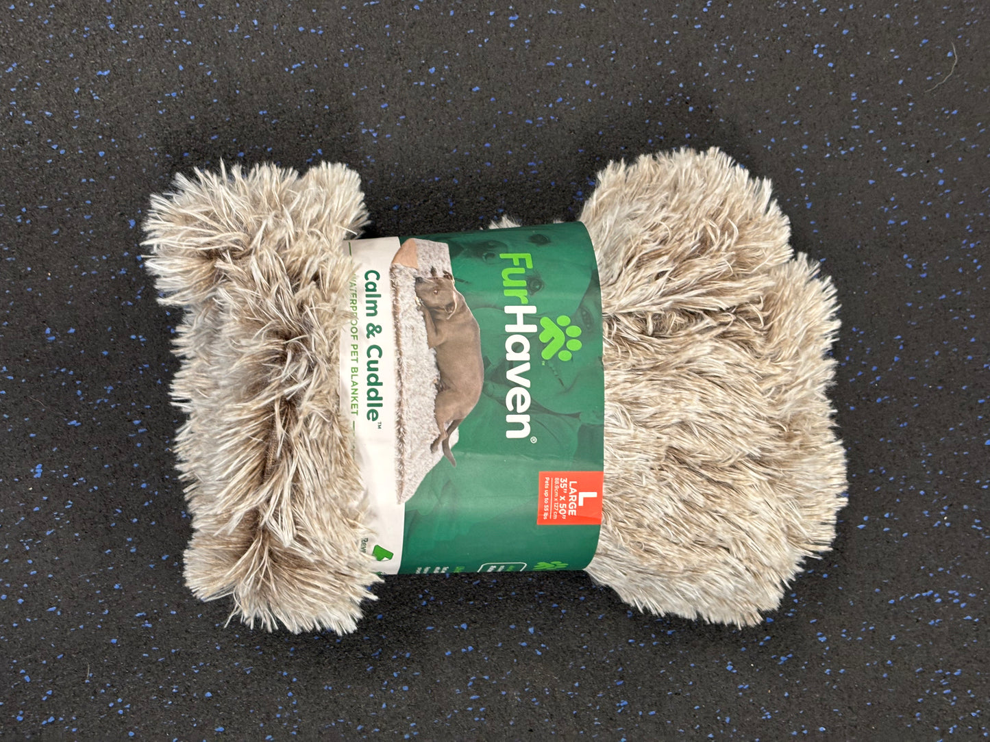 FurHaven Waterproof Throw Blanket for Dogs & Indoor Cats, Washable - Shaggy Plush Calming Long Faux Fur & Velvet Dog Blanket - Driftwood, Medium