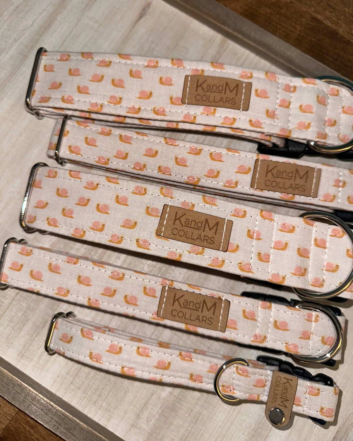 Mini Snails Dog Collar K and M Collars, LLC