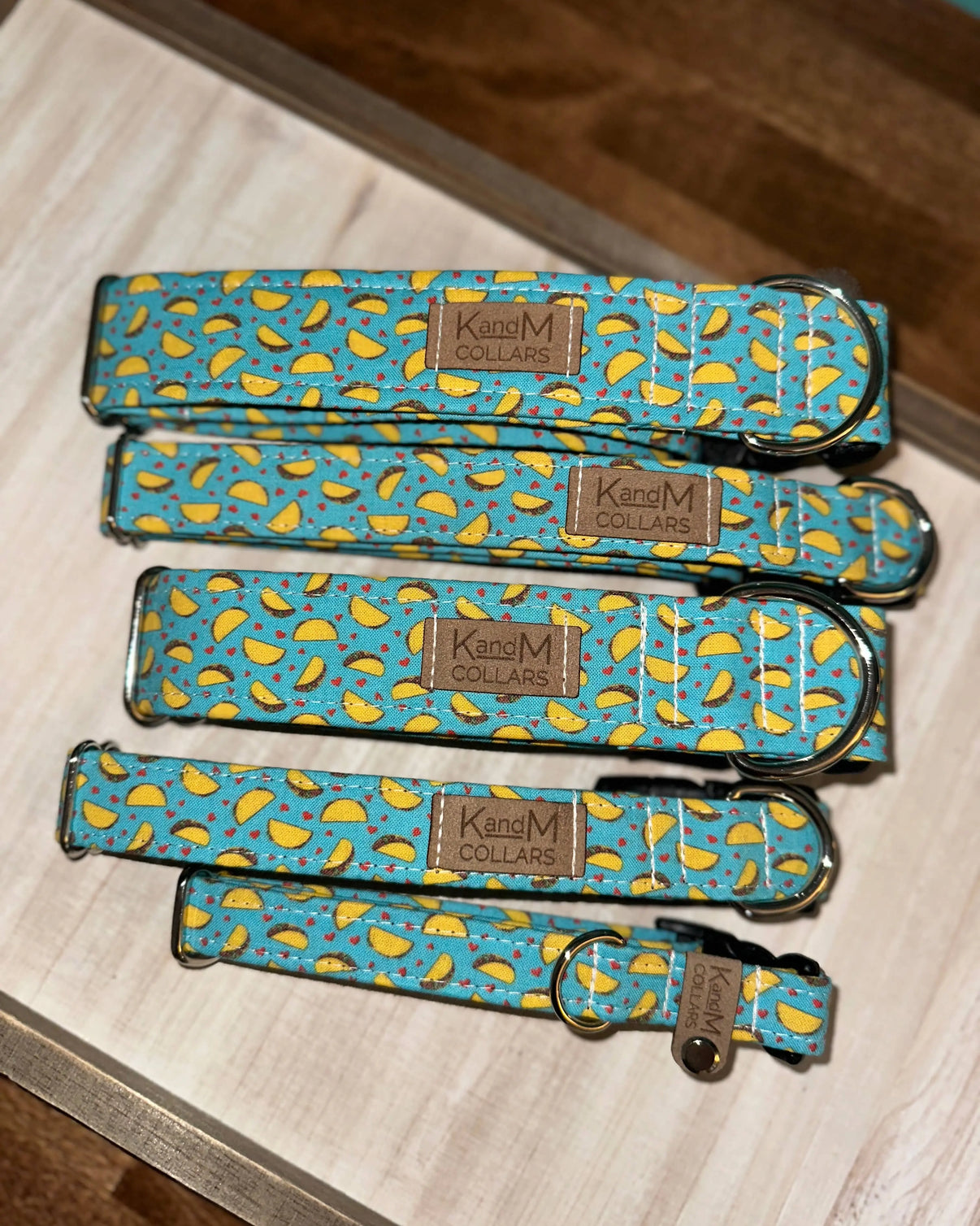 Mini Tacos Dog Collar, K and M Collar K and M Collars, LLC