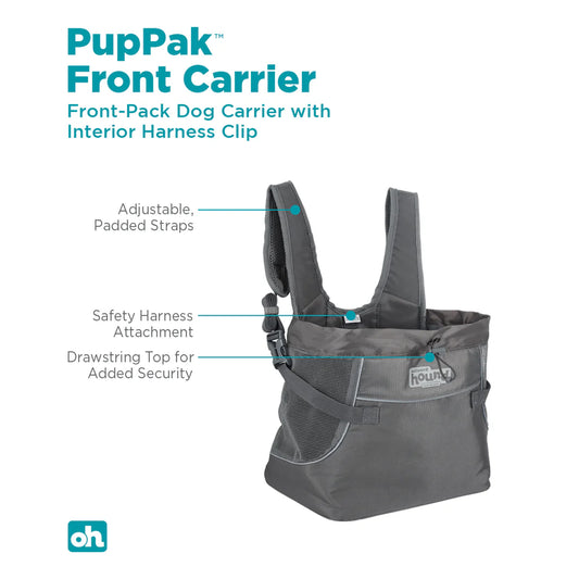 Outward Hound PupPak Dog Front Carrier Grey