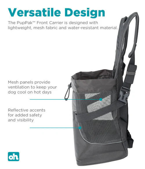 Outward Hound PupPak Dog Front Carrier Grey