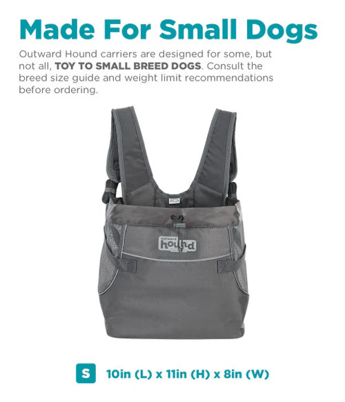 Outward Hound PupPak Dog Front Carrier Grey