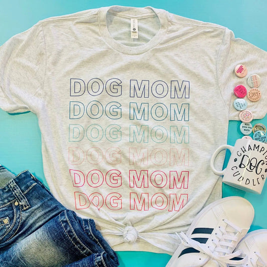 Rainbow Dog Mom Tee The Dapper Paw