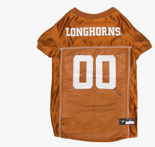 Pets First NCAA Dog & Cat Jersey, Texas Longhorns- Large
