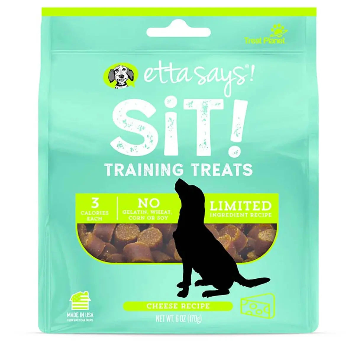 Etta Says! Sit! Dog Training Treats Cheese Recipe Indiana Pet Supply