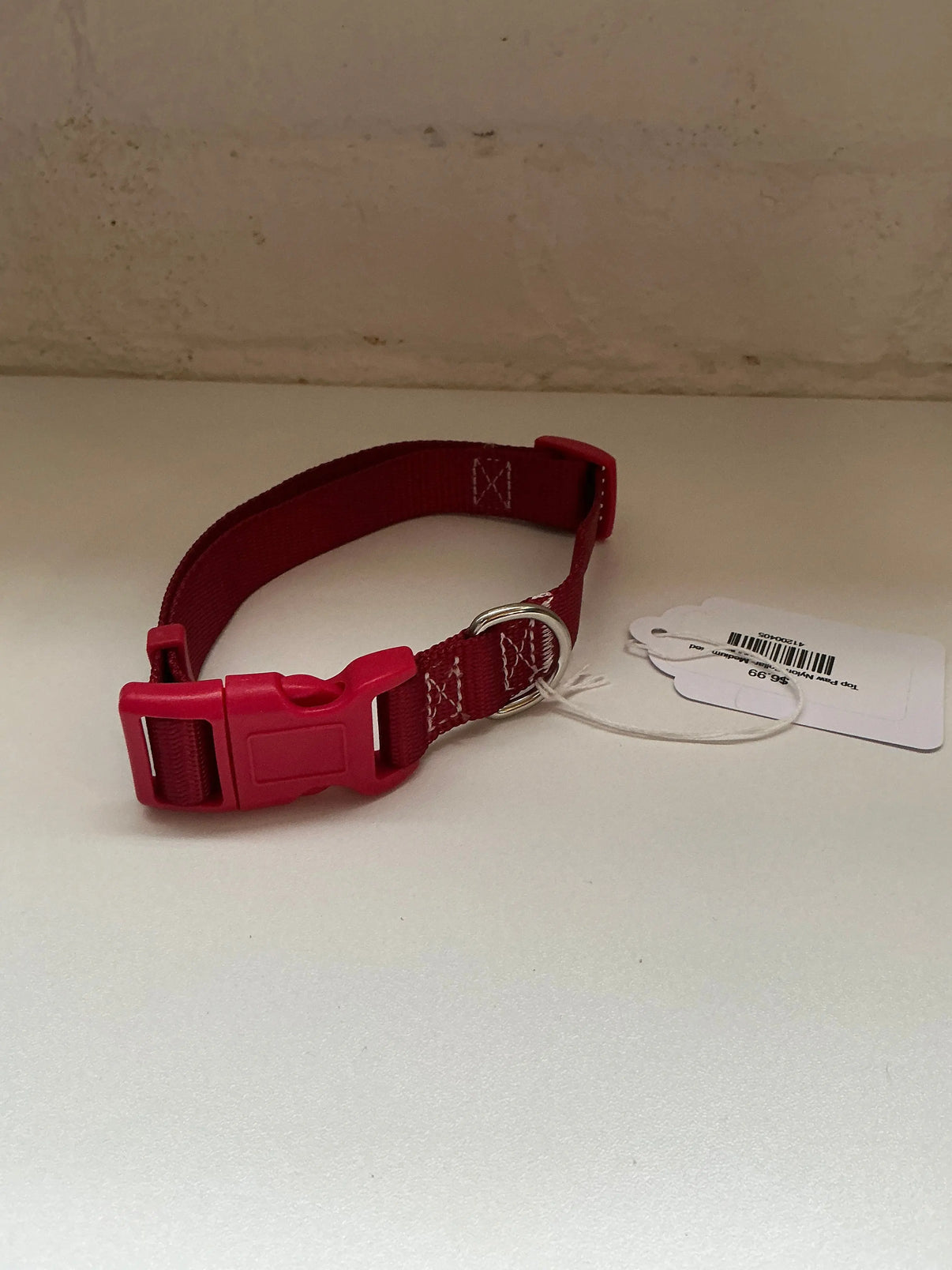 Top Paw Nylon Collar- Medium-Red Indiana Pet Supply