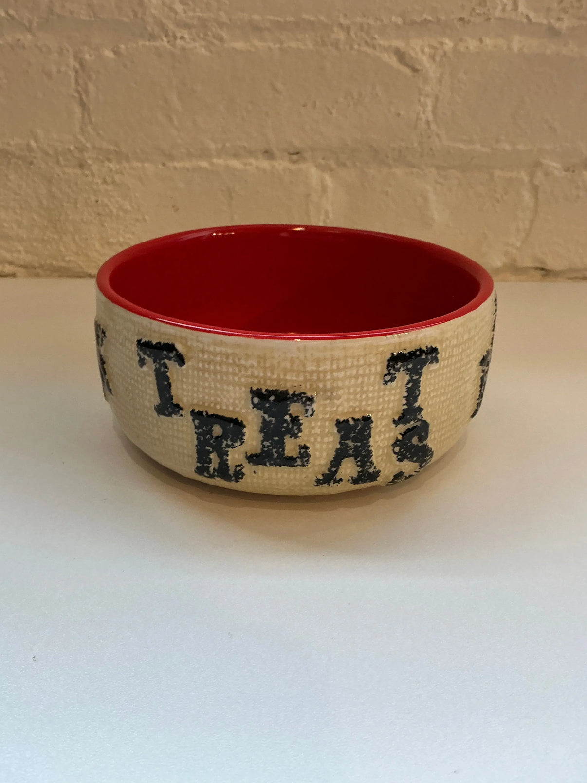 Top Paw "Woof" Ceramic Dog Bowl Indiana Pet Supply