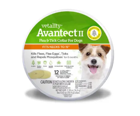 Vetality Avantect II Flea & Tick Collar for Necks Up to 23" Indiana Pet Supply