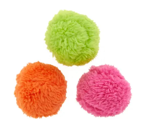 Whisker City Fluff Balls Cat Toys -3 Pack Indiana Pet Supply