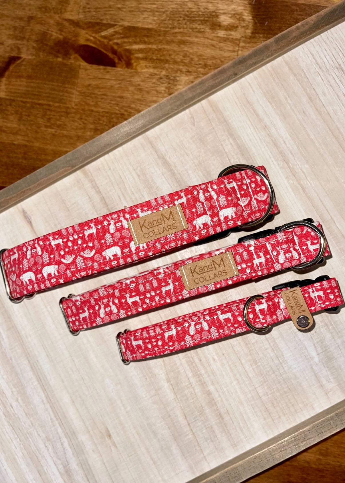 Winter Animals Dog Collar K and M Collars, LLC