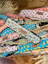 Green Tiny Dinos Dog Collar K and M Collars, LLC