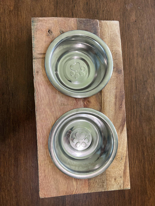 Wooden Elevated Bowl Set -Small Bowls