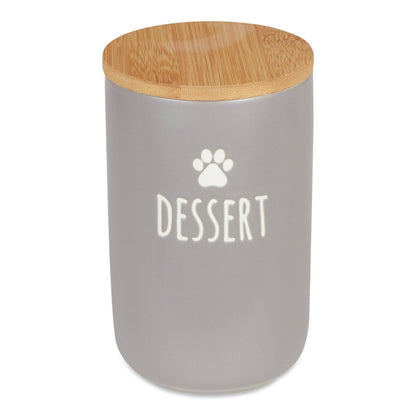 Dessert Gray Ceramic Treat Canister