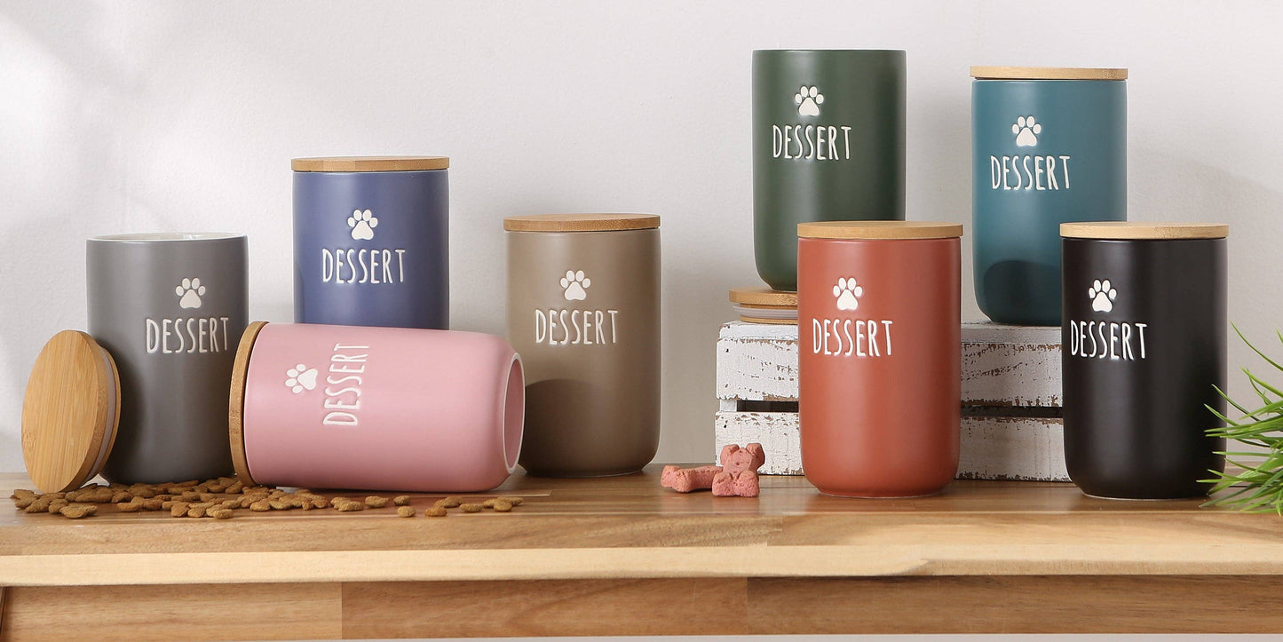 Dessert Pale Mauve Ceramic Treat Canister