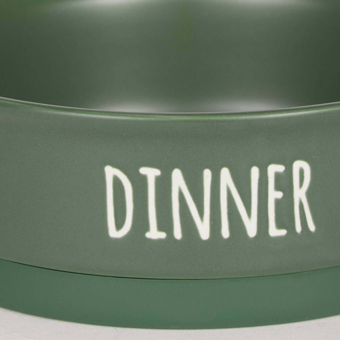 Pet Bowl Dinner And Drinks Hunter Green Medium 6Dx2H Set of 2