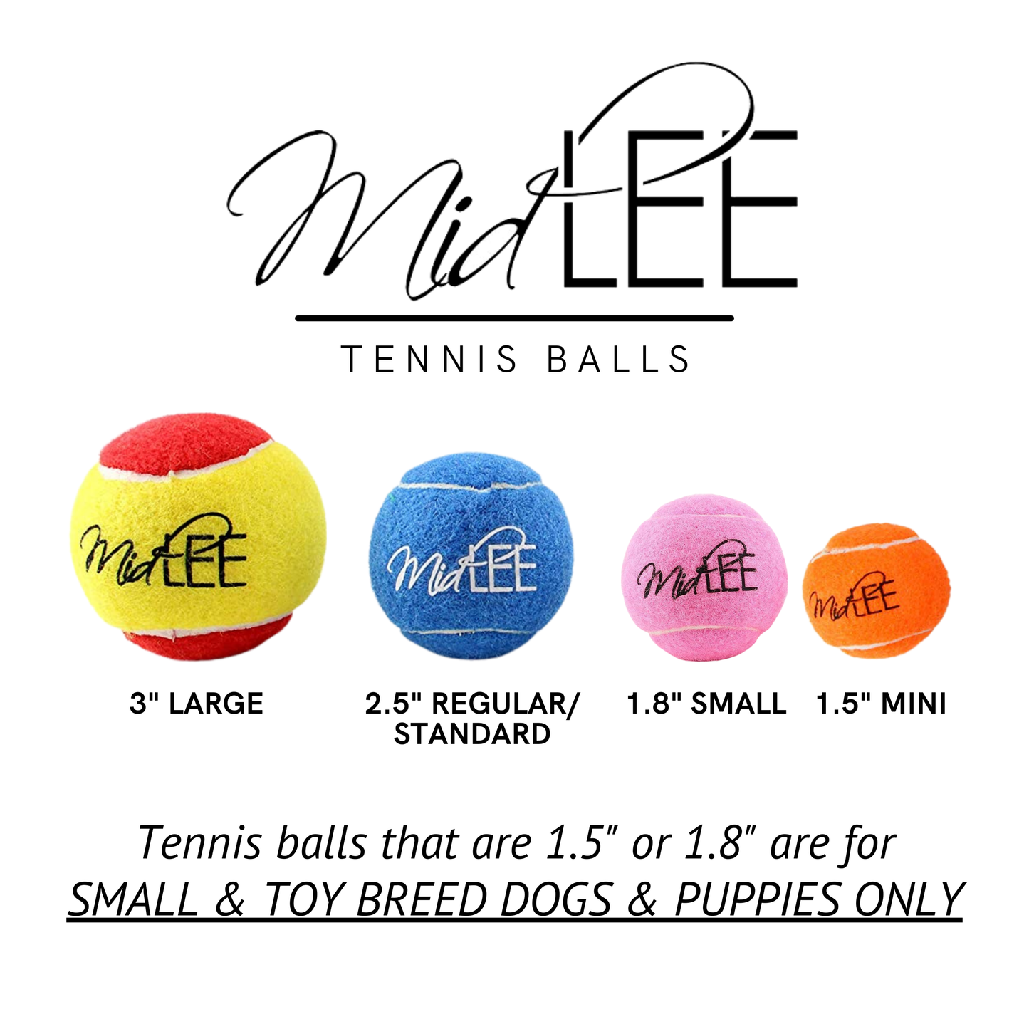 Midlee Orange/Black Regular Dog Halloween Tennis Balls