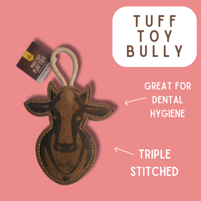 TUFF TOYS Leather Dog Toys made of Durable water buffalo lea