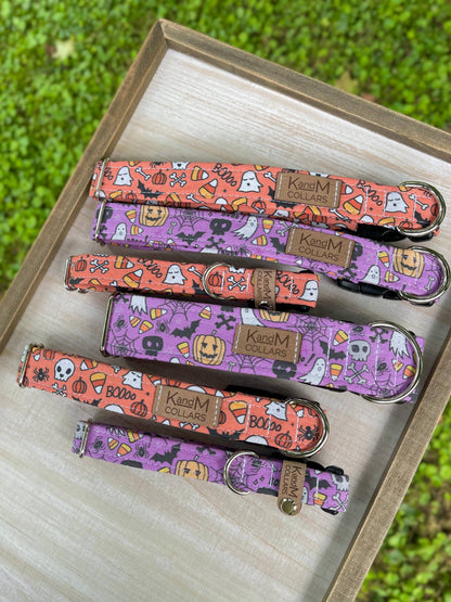 Spooktacular Orange Dog Collar