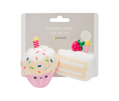 Pearhead Birthday Cake Cat Toy Set 2pc