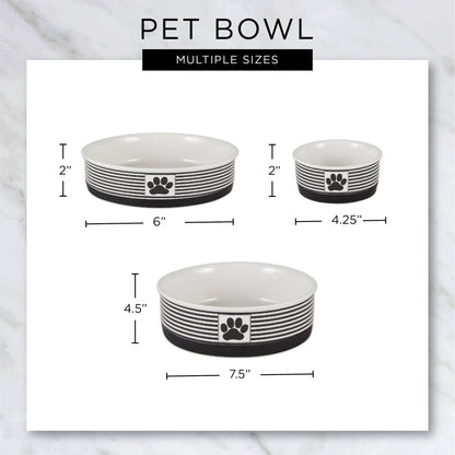 Pet Bowl Dinner And Drinks Hunter Green Medium 6Dx2H Set of 2