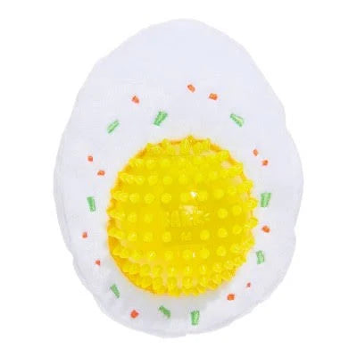 Bark “Deviled Begg” Crinkle/ Squeaky Toy XS-M (0-50lbs)